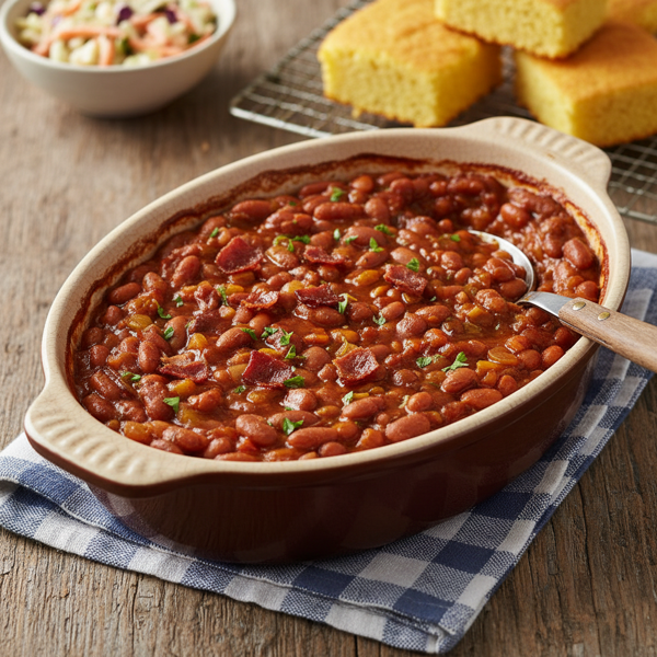 Slow-Cooked Sweet & Savory Vegetarian Baked Beans recipe