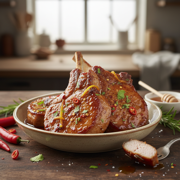 Slow-Cooked Sweet and Spicy Pork Chops recipe