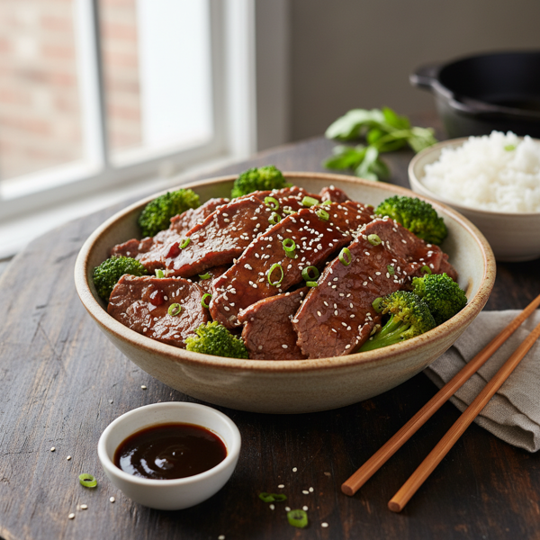Slow-Cooked Teriyaki Beef with Broccoli recipe