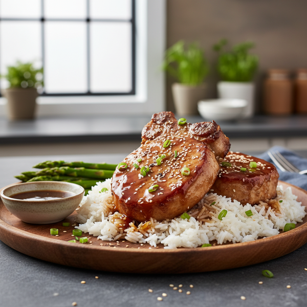 Slow-Cooked Teriyaki Glazed Pork Chops recipe