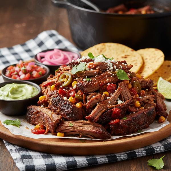 Slow-Cooked Tex-Mex Pulled Brisket recipe