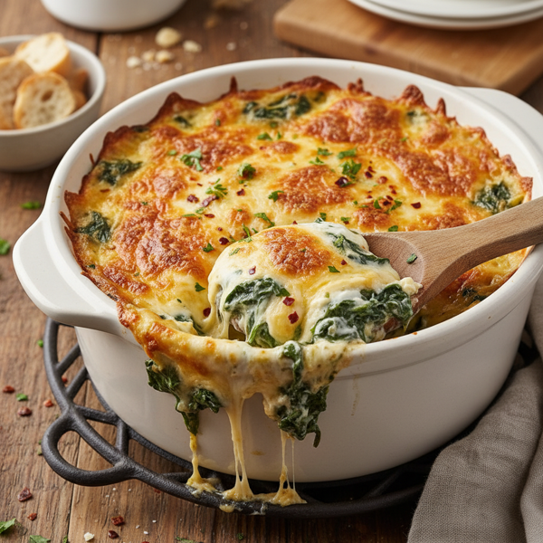 Slow Cooker Cheesy Spinach Delight