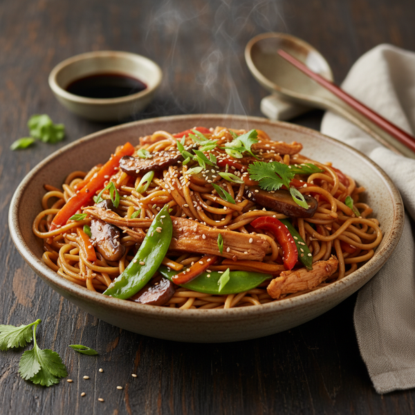 Slow Cooker Chicken Chow Mein Delight