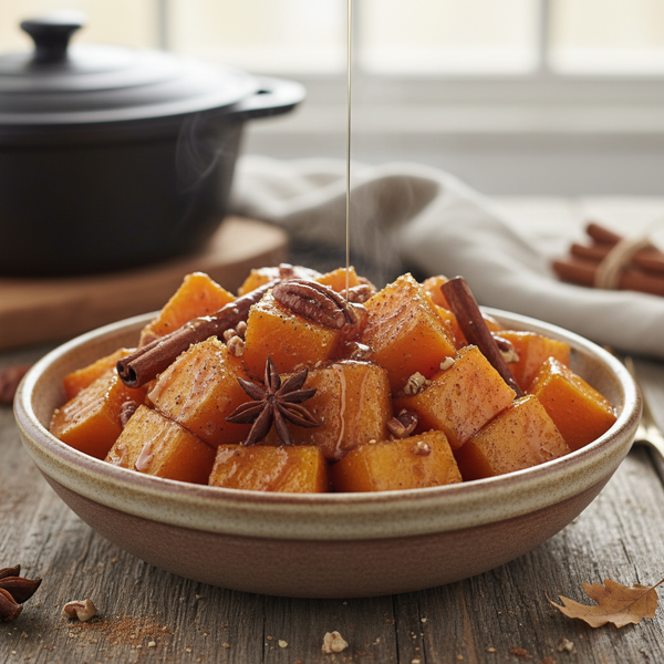 Slow Cooker Cinnamon-Glazed Butternut Squash recipe