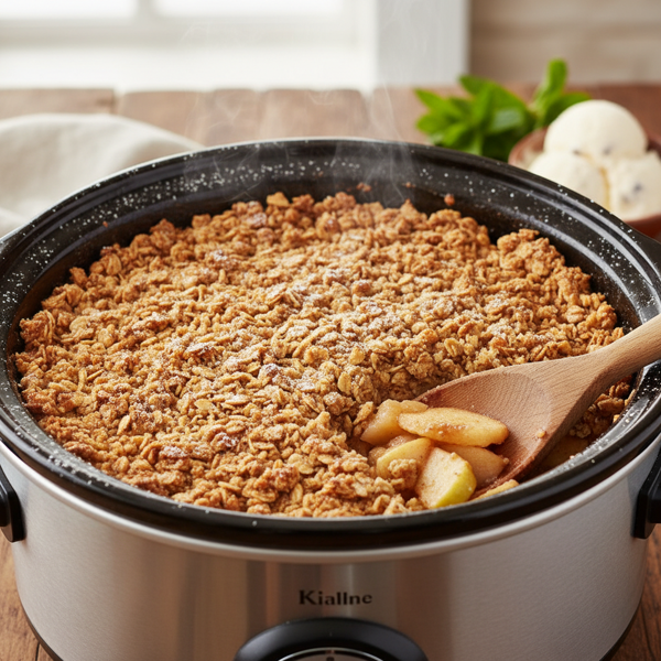 Slow Cooker Cinnamon Apple Crisp recipe