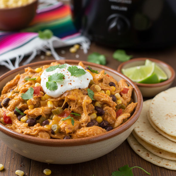 Slow Cooker Fiesta Creamy Chicken recipe