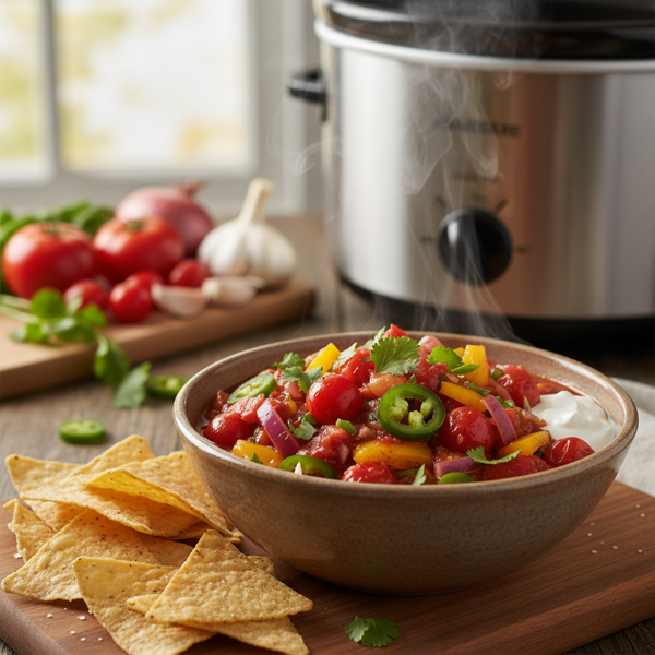 Slow Cooker Fresh Tomato Salsa recipe