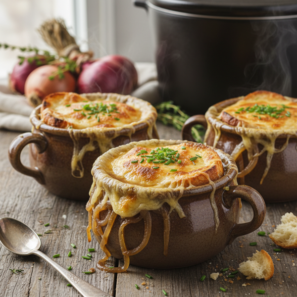 Slow Cooker Gourmet French Onion Soup recipe