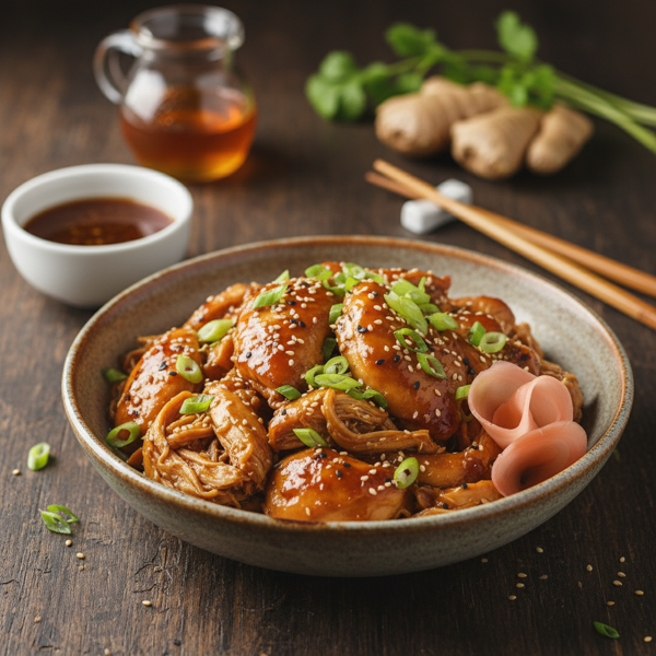 Slow Cooker Honey Ginger Chicken Teriyaki recipe