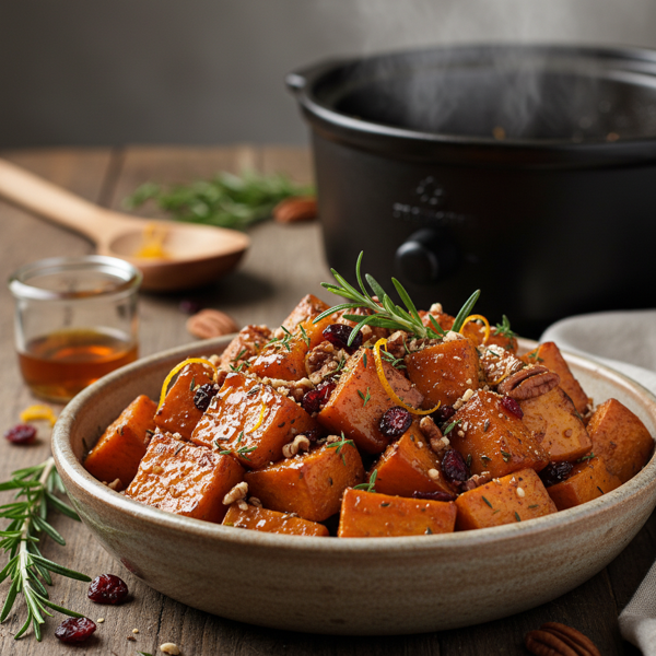 Slow Cooker Maple-Infused Sweet Potatoes recipe