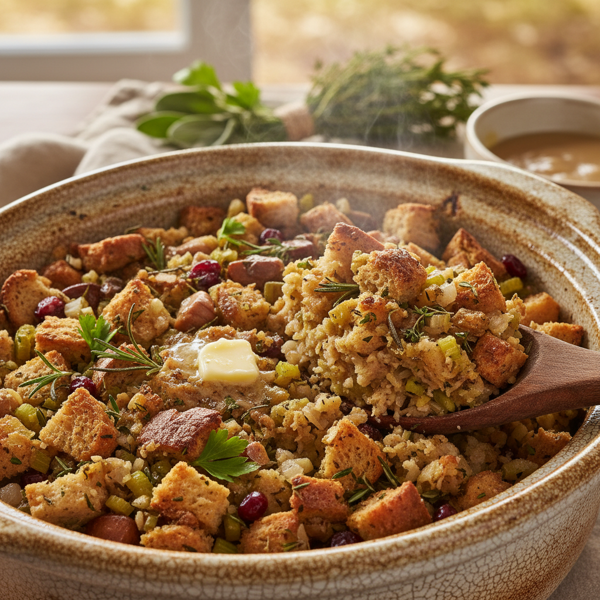 Slow Cooker Savory Herb Stuffing recipe
