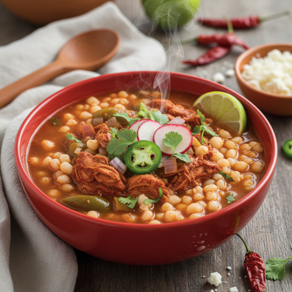 Slow Cooker Spicy Chicken Posole recipe