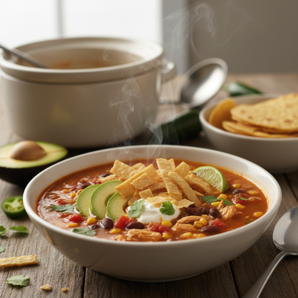 Slow Cooker Spicy Chicken Tortilla Soup recipe