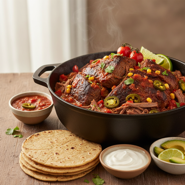 Slow Cooker Spicy Salsa Roasted Beef recipe