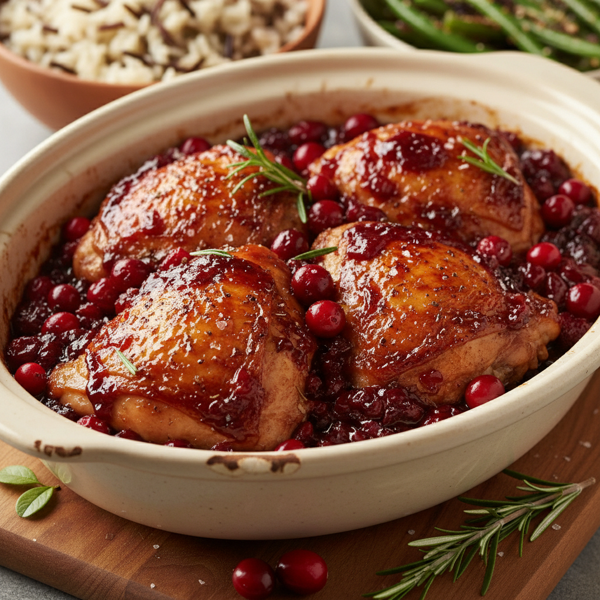 Slow Cooker Sweet and Savory Cranberry Chicken recipe