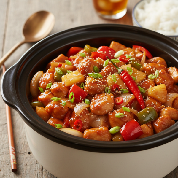 Slow Cooker Sweet and Sour Chicken Delight recipe