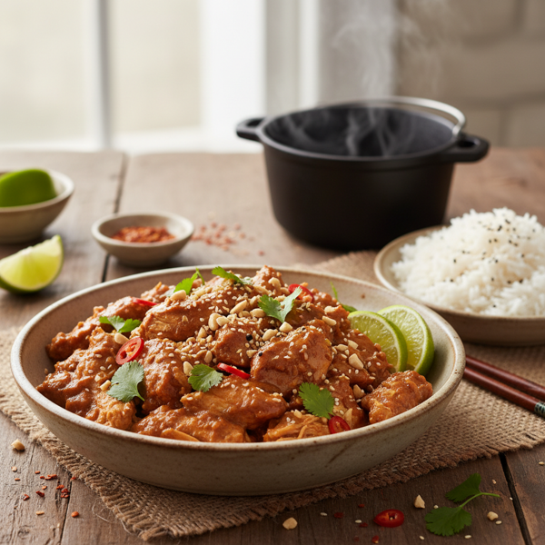 Slow Cooker Thai Peanut Chicken recipe