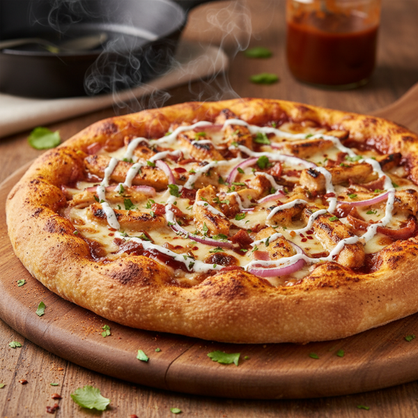 Smoky BBQ Chicken Gourmet Pizza recipe