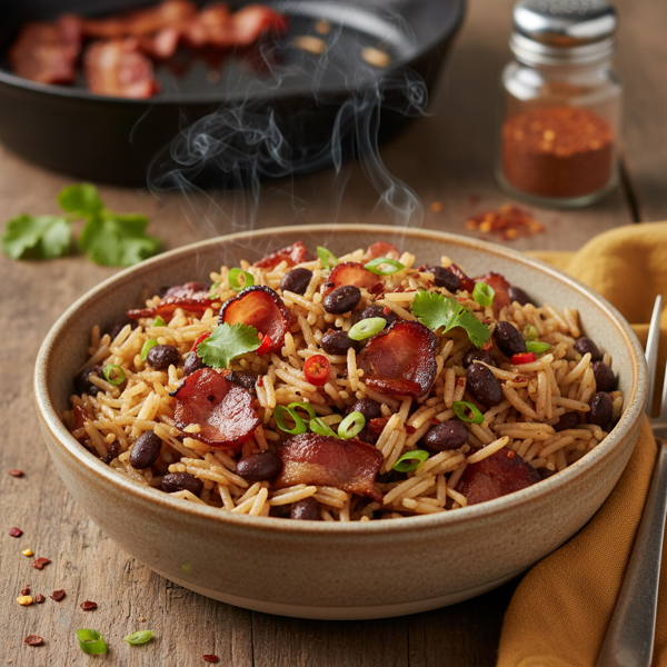 Smoky Bacon and Black Bean Rice Medley recipe