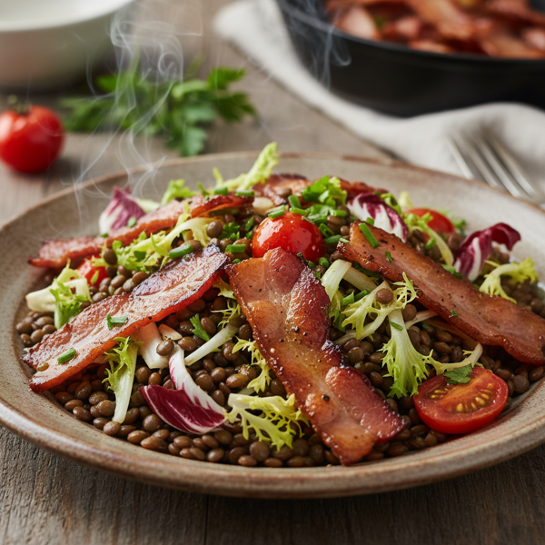 Smoky Bacon and Puy Lentil Salad recipe