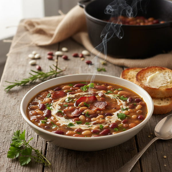 Smoky Bean & Bacon Delight Soup recipe