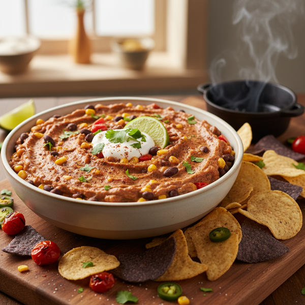 Smoky Black Bean & Corn Fiesta Dip recipe