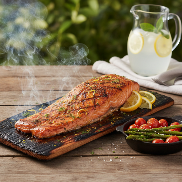 Smoky Cedar-Planked Salmon Delight recipe