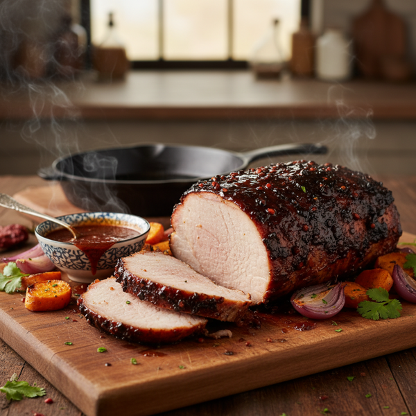 Smoky Chipotle-Glazed Pork Roast recipe