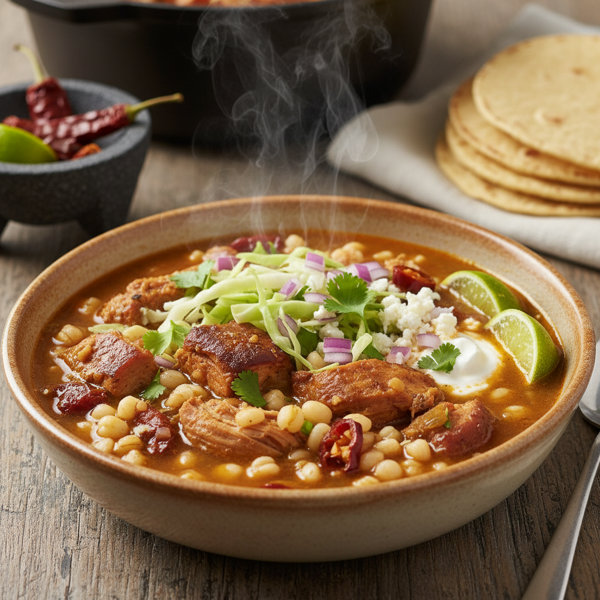 Smoky Chipotle Chicken Posole recipe