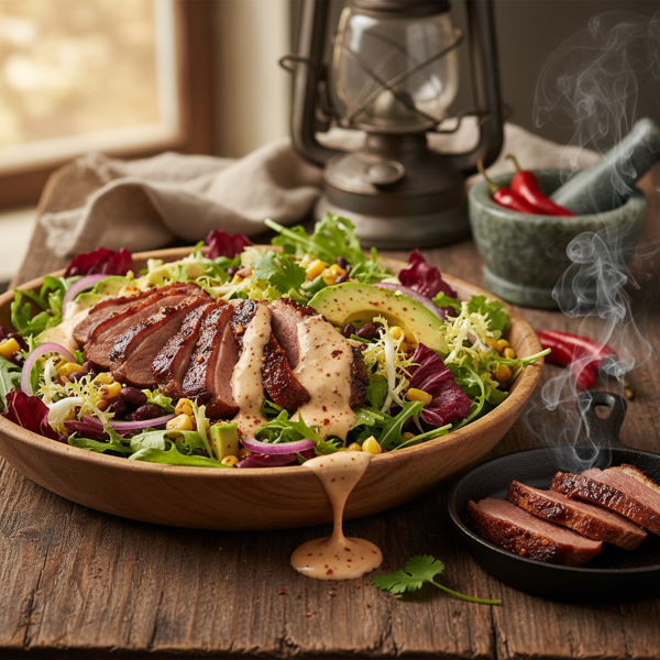 Smoky Chipotle Duck Salad with Creamy Dressing recipe