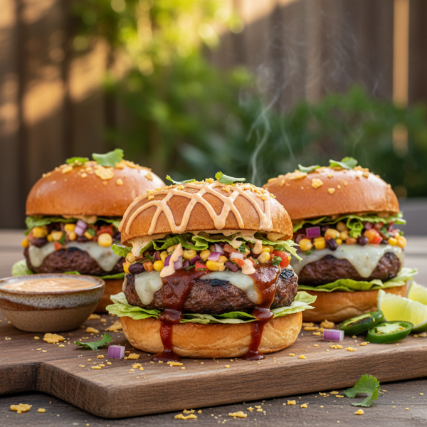 Smoky Chipotle Taco Burgers recipe