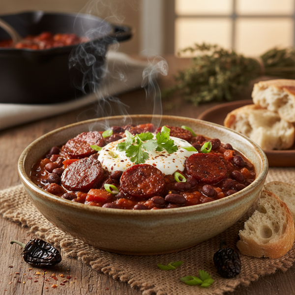 Smoky Chorizo & Black Bean Chili recipe