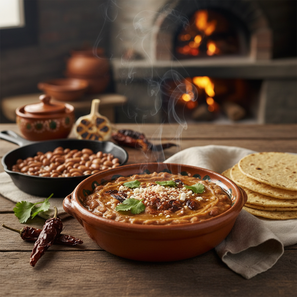 Smoky Garlic Refried Pinto Beans recipe