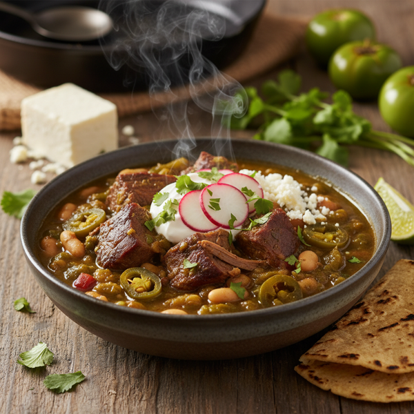 Smoky Green Tomato and Beef Chili recipe