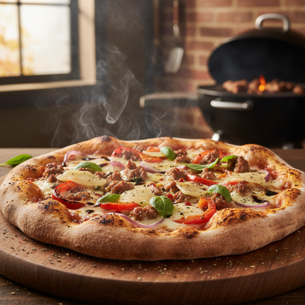 Smoky Grilled Gourmet Pizza recipe