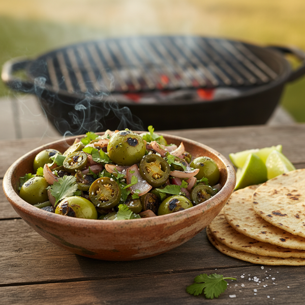 Smoky Grilled Tomatillo Salsa recipe