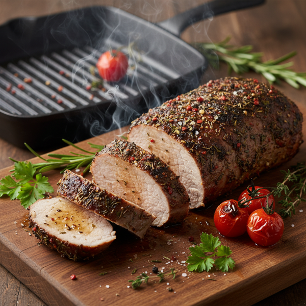 Smoky Herb-Crusted Grilled Pork Tenderloin recipe