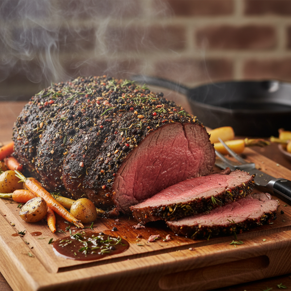 Smoky Herb-Crusted Prime Rib recipe