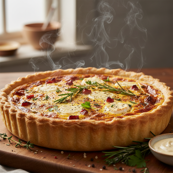 Smoky Herb and Cheese Quiche recipe