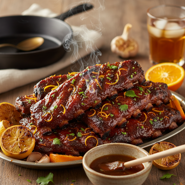 Smoky Honey-Citrus Glazed Ribs recipe