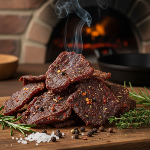 Smoky Oven-Dried Beef Jerky recipe