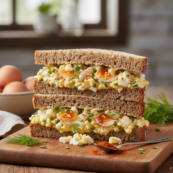 Smoky Paprika & Herb Egg Salad Sandwich on Whole Grain recipe