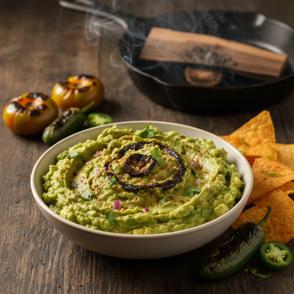 Smoky Roasted Tomatillo Guacamole recipe