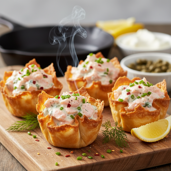 Smoky Salmon & Parmesan Delight Cups recipe
