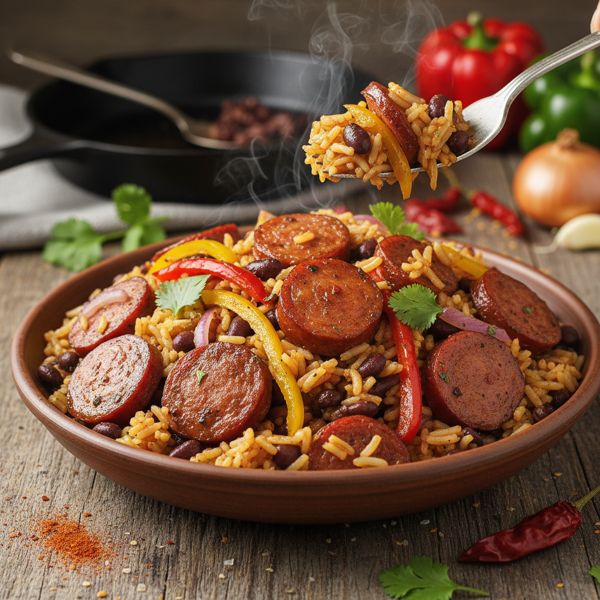 Smoky Sausage and Black Bean Rice Medley recipe