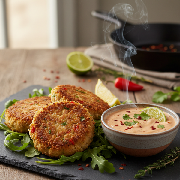 Smoky Southern Crab Cakes with Chipotle Tartar Sauce recipe