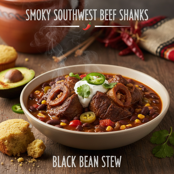 Smoky Southwest Beef Shanks & Black Bean Stew recipe
