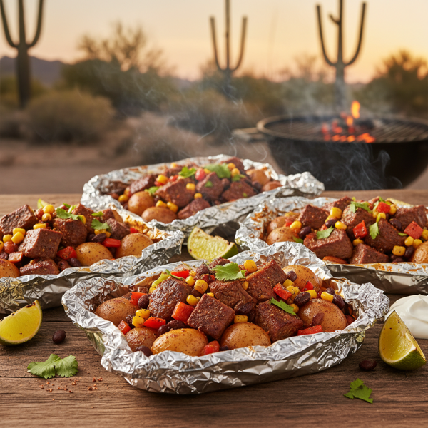 Smoky Southwest Beef & Potato Foil Packets recipe