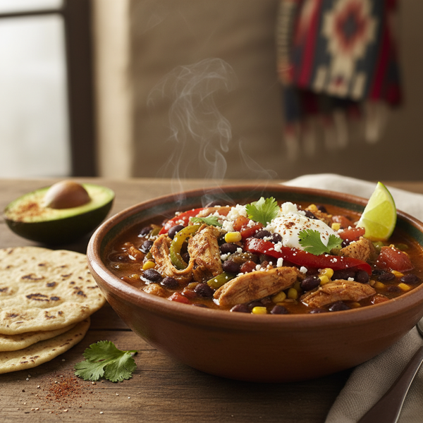 Smoky Southwestern Chicken & Black Bean Stew recipe
