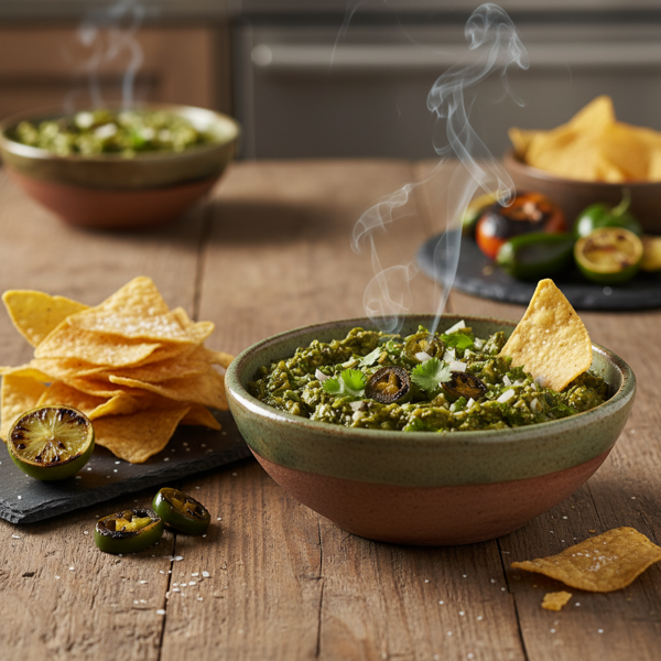 Smoky Tomatillo Salsa Verde recipe